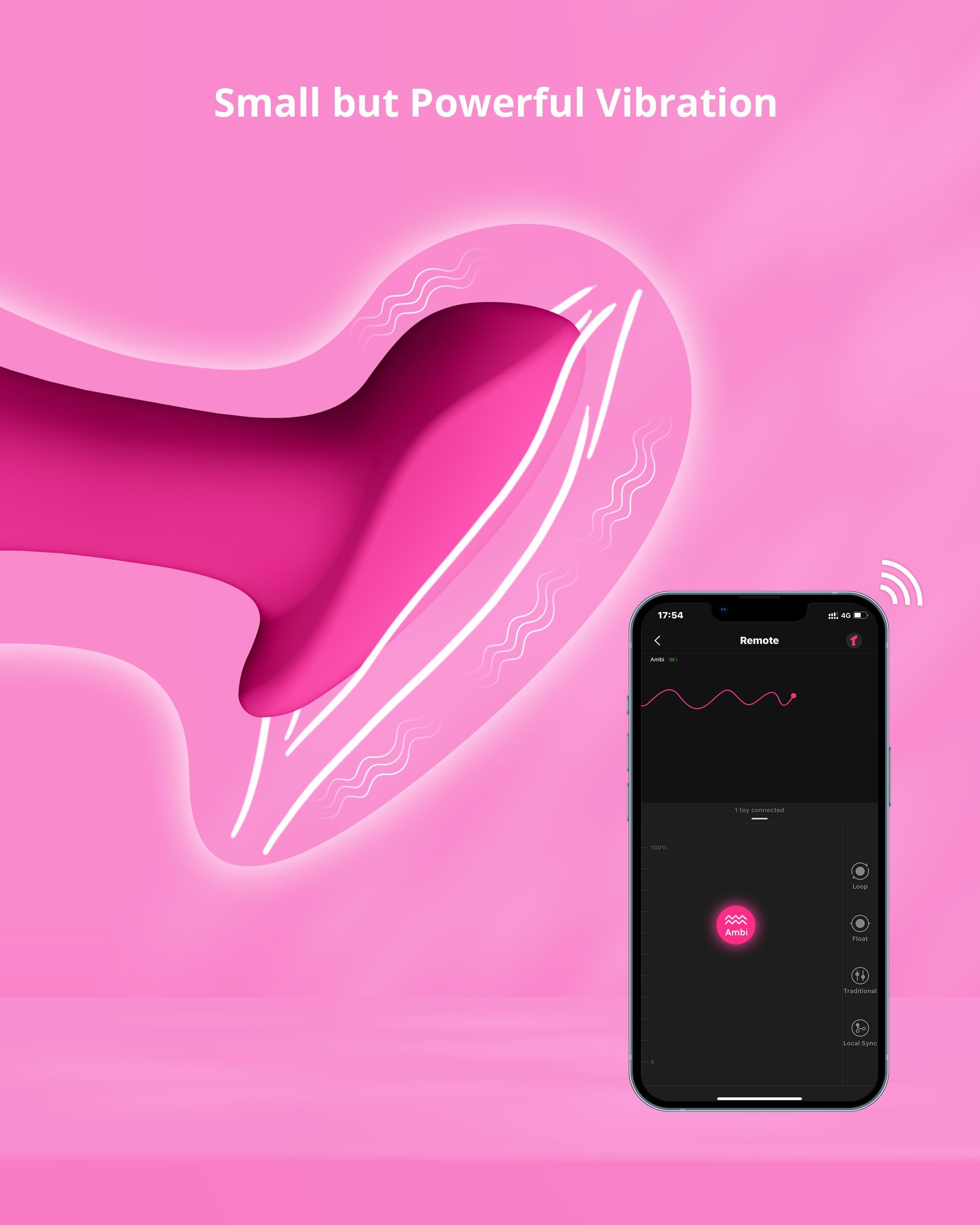 LOVENSE Ambi Mini Bullet Vibrator, Small and Discreet Powerful Stimulator with Long Distance Bluetooth Wireless Control, Hammer Shape to Pinpoint Stimulate - Image 5