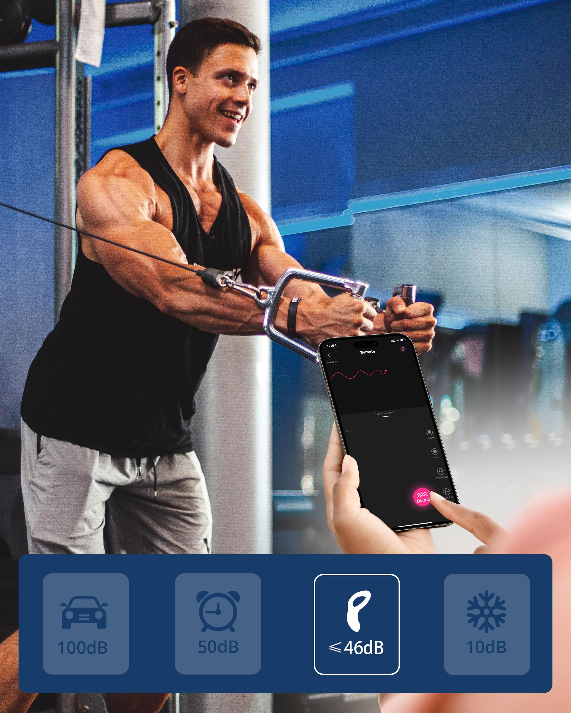 LOVENSE Diamo Vibrating Penis Ring, Cock Ring for Men, Prostate Massager, Long Distance Bluetooth Remote Reach with Music Sync, Partner & App Control, Male Sex Toys - Image 5