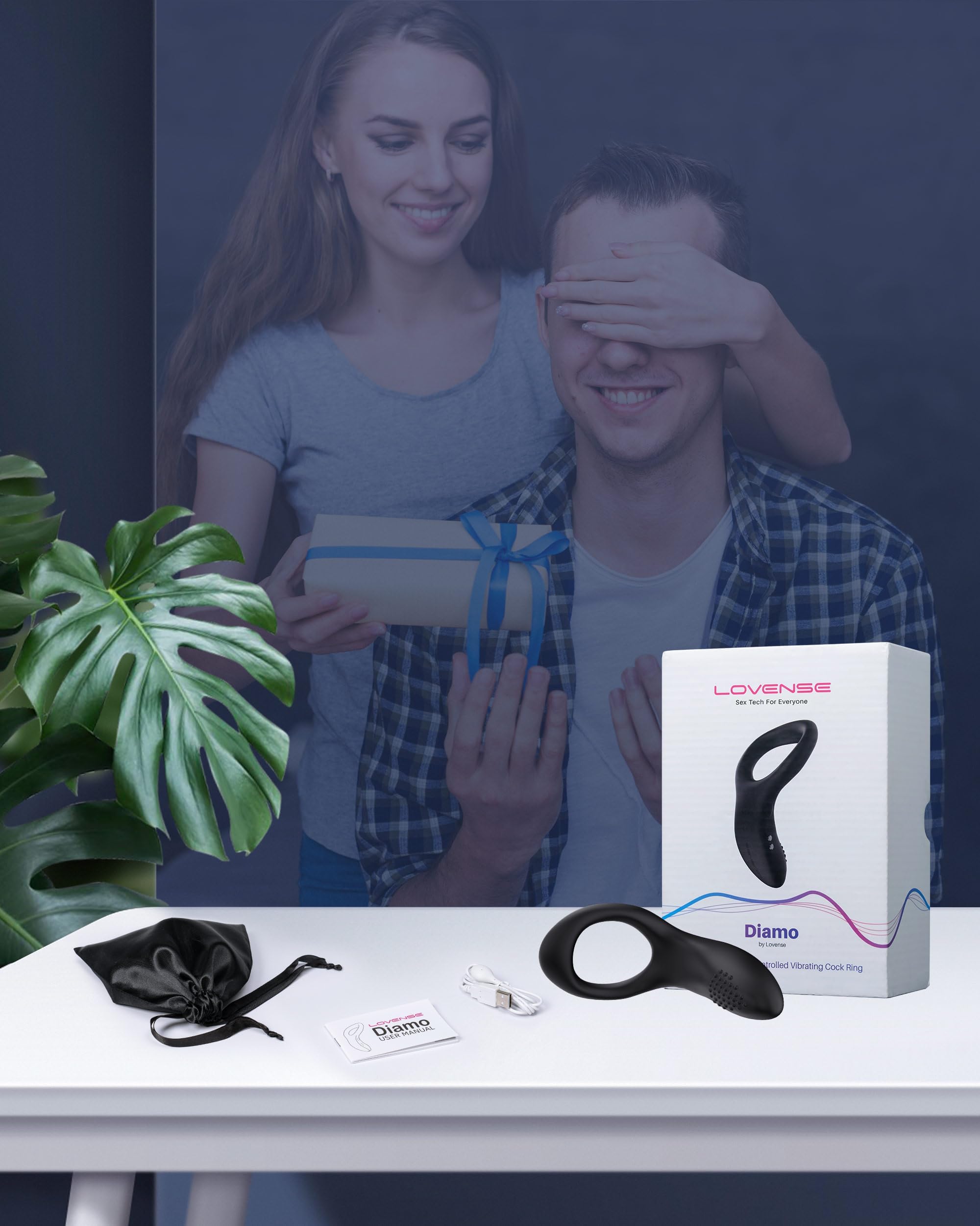 LOVENSE Diamo Vibrating Penis Ring, Cock Ring for Men, Prostate Massager, Long Distance Bluetooth Remote Reach with Music Sync, Partner & App Control, Male Sex Toys - Image 8