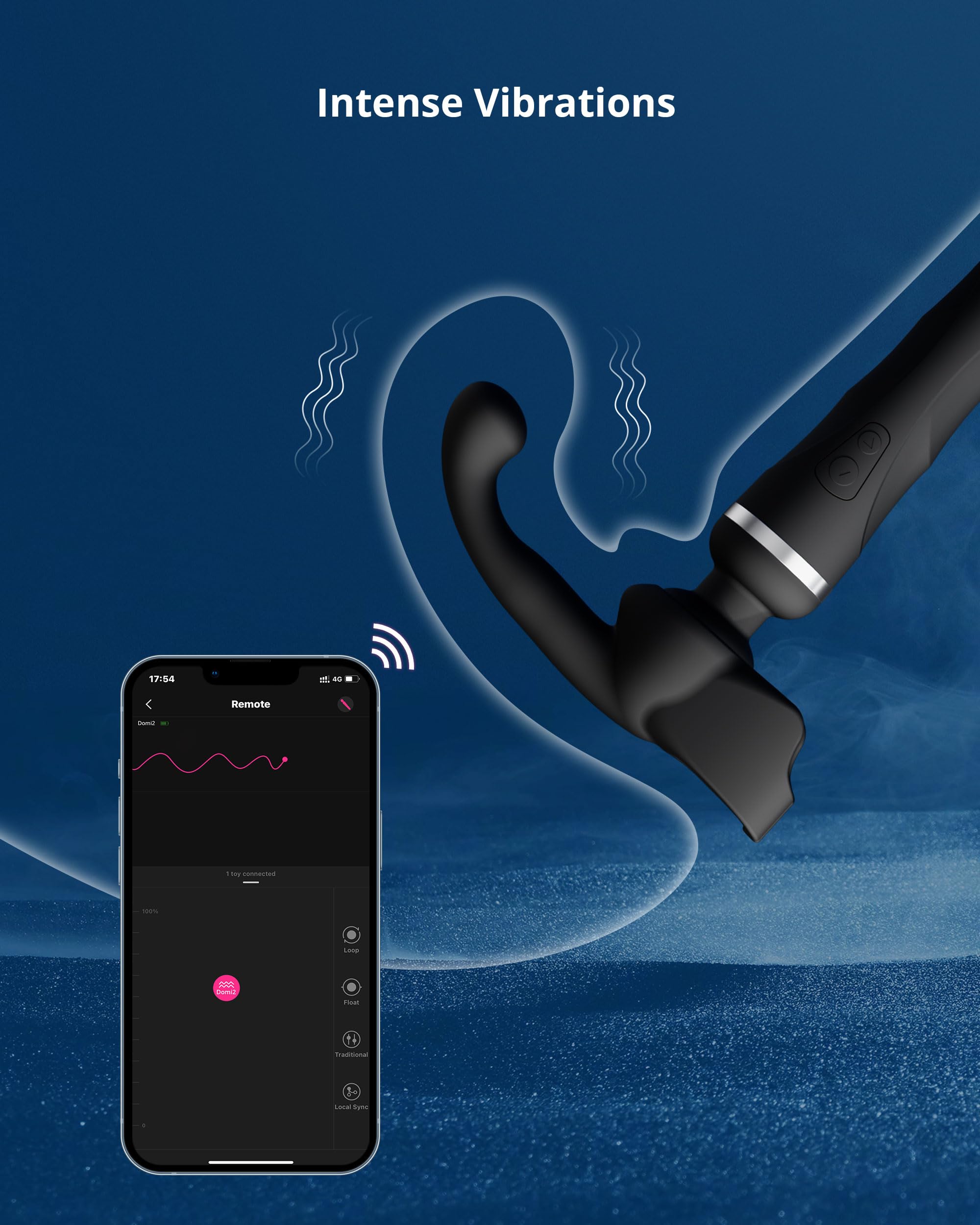 LOVENSE Domi 2 Prostate Massager Attachment for Men, Anal Vibrator for with APP Remote Control Toy, Prostate Stimulator Toy for Sex, Male Attachment for Domi 2 Vibrator Wands - Image 4