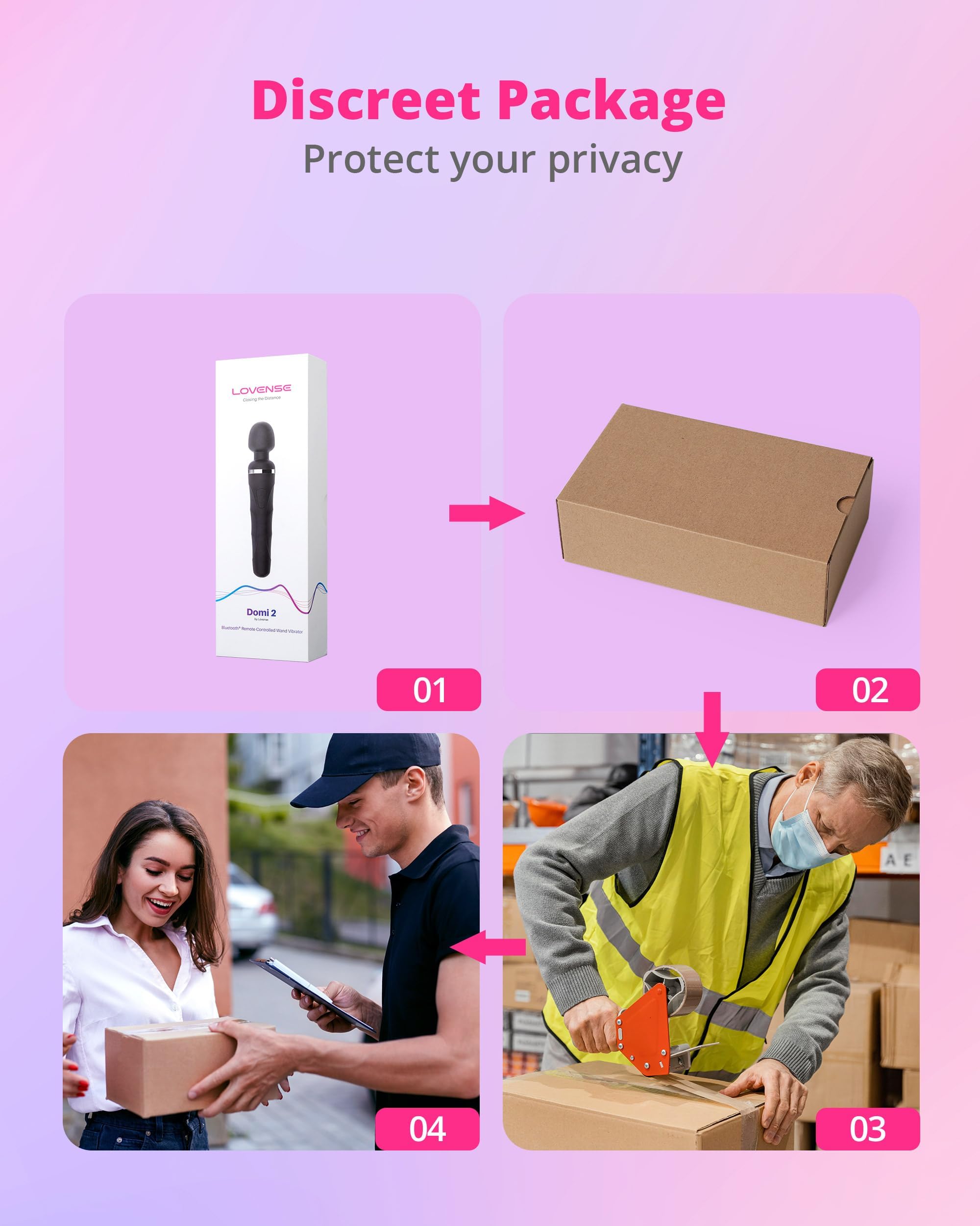 LOVENSE Domi 2 Wand Massager Clitoral Vibrators, Intense Vibrator Black Adult Sex Toys&Games for Women Men Powerful Massage with Dual Rotating Head, Remote Control Vibrator for Couple Play - Image 6