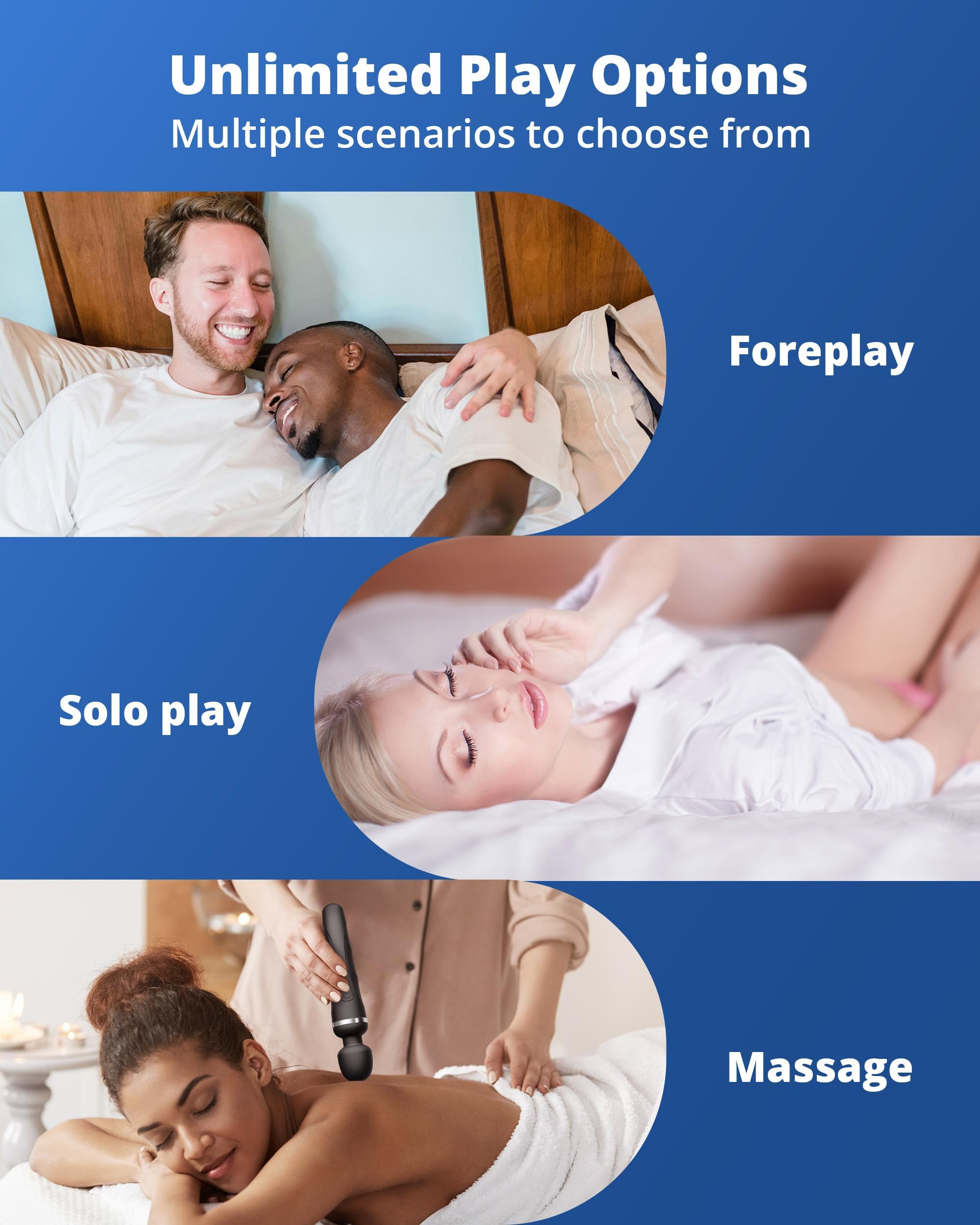 LOVENSE Domi 2 Wand Massager Clitoral Vibrators, Intense Vibrator Black Adult Sex Toys&Games for Women Men Powerful Massage with Dual Rotating Head, Remote Control Vibrator for Couple Play - Image 7