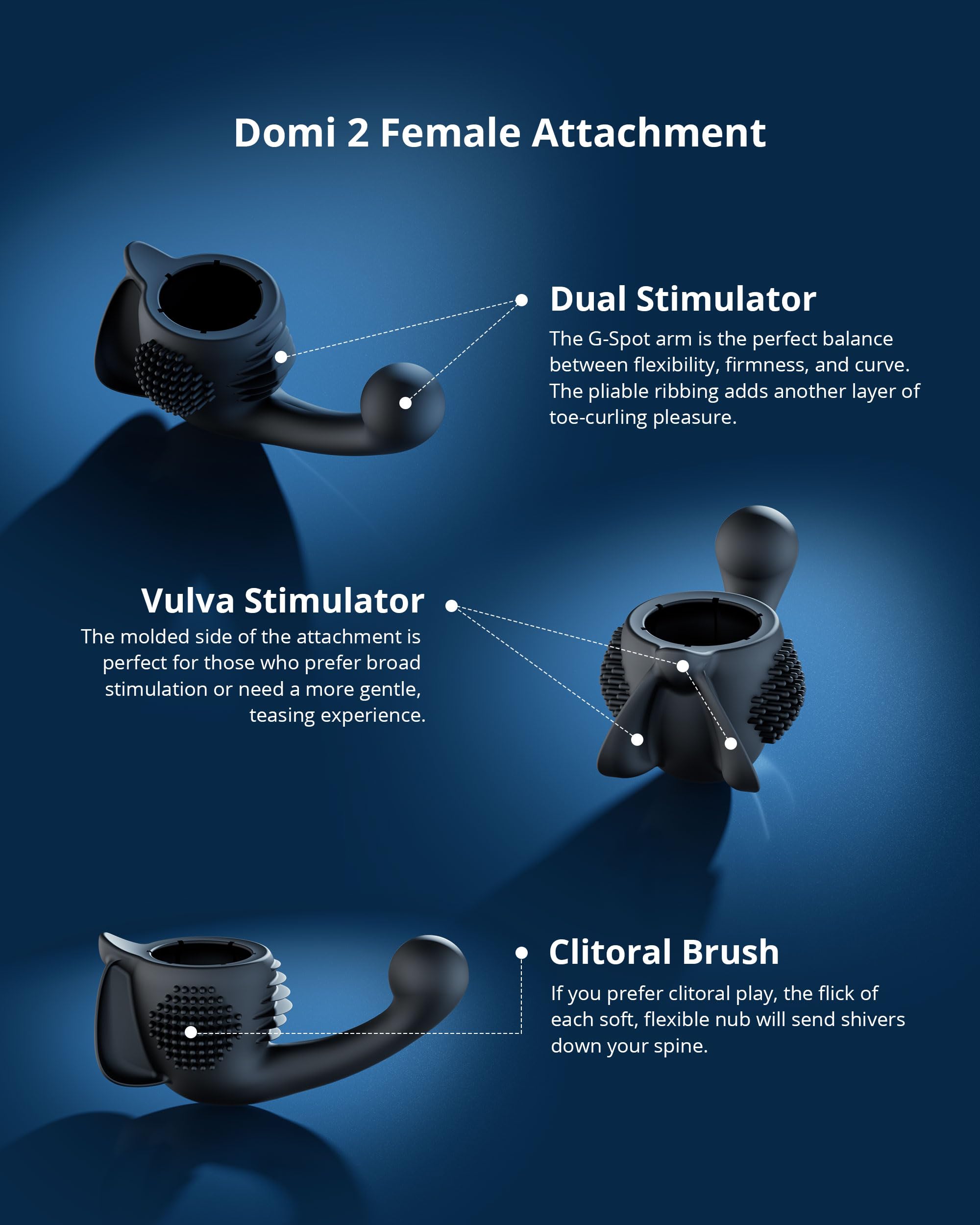 LOVENSE Domi 2 Classic Wand Vibrator Accessories, Clitoral G Spot Stimulator for Women with APP Remote Control Toys, Anal Massager Sex Toy for Female - Image 3