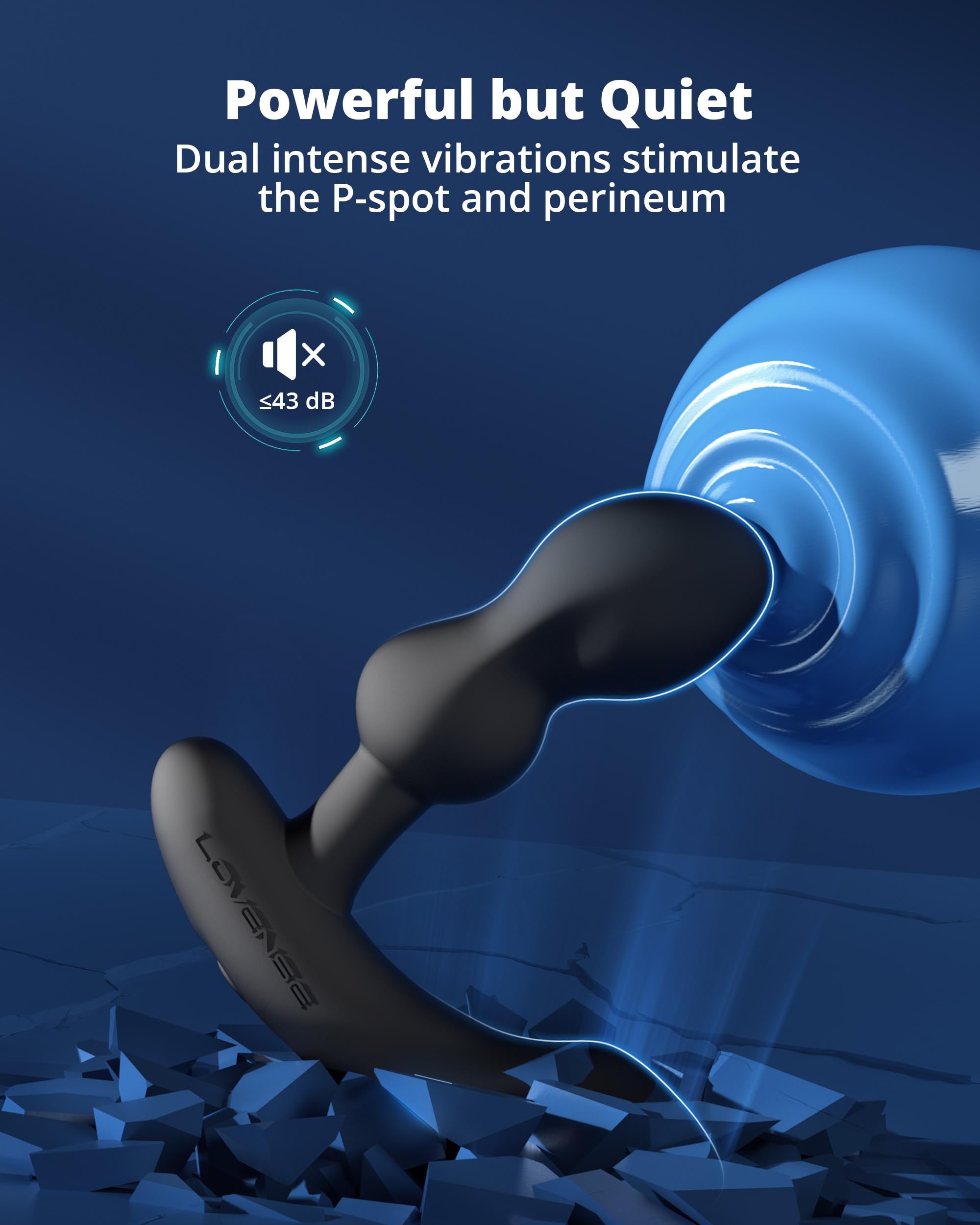 LOVENSE Edge 2 Prostate Massager Vibrator Male Sex Toy + LOVENSE Hush 2 1.75'' Vibrating Butt Plug Anal Sex Toys for Couples - Image 4