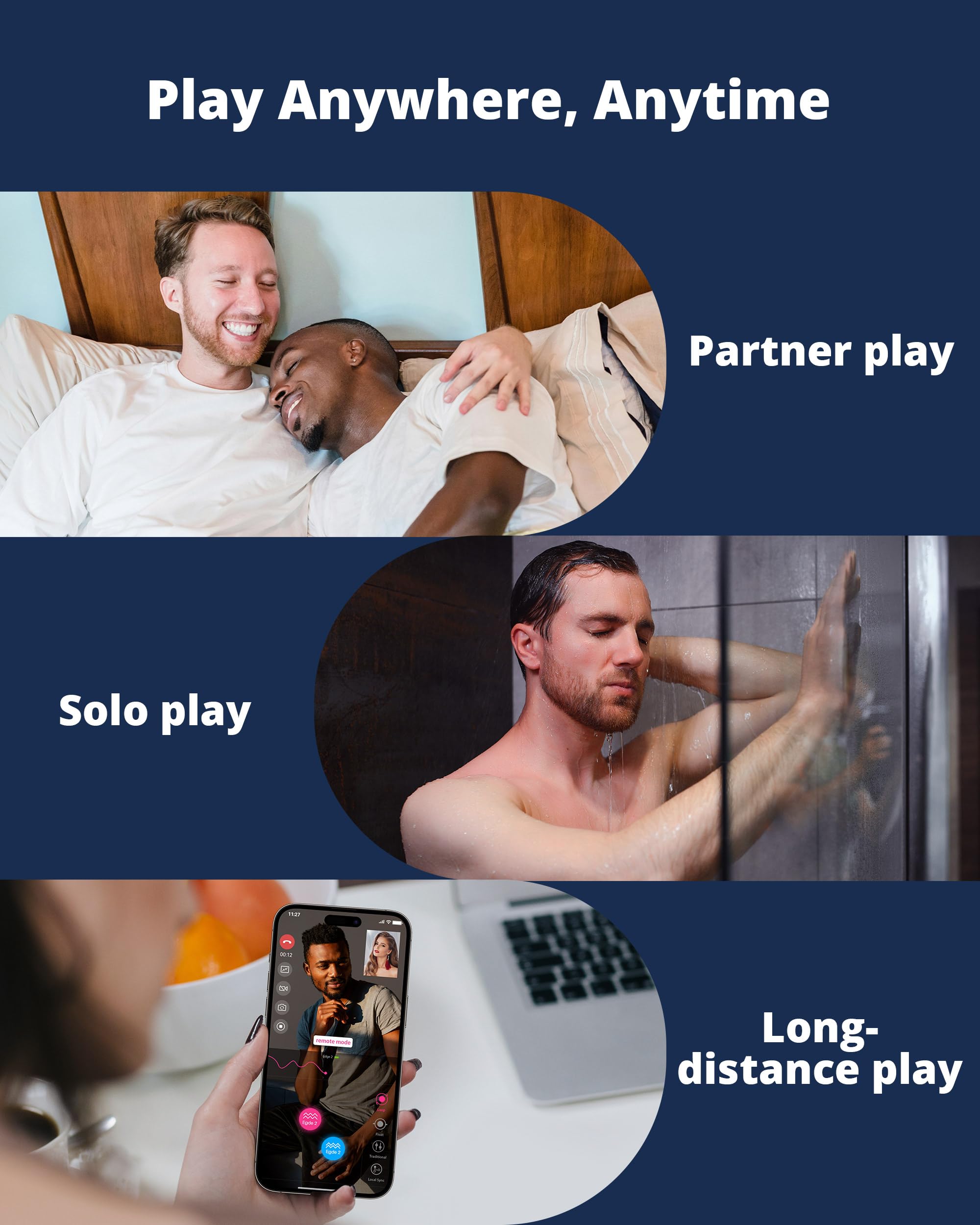 LOVENSE Edge 2 Prostate Massager Vibrating Butt Plug, Adjustable Anal Vibrator with Remote Control Adult Sex Toys & Games for Men Beginner Advanced Player, Powerful Vibration, Waterproof - Image 6