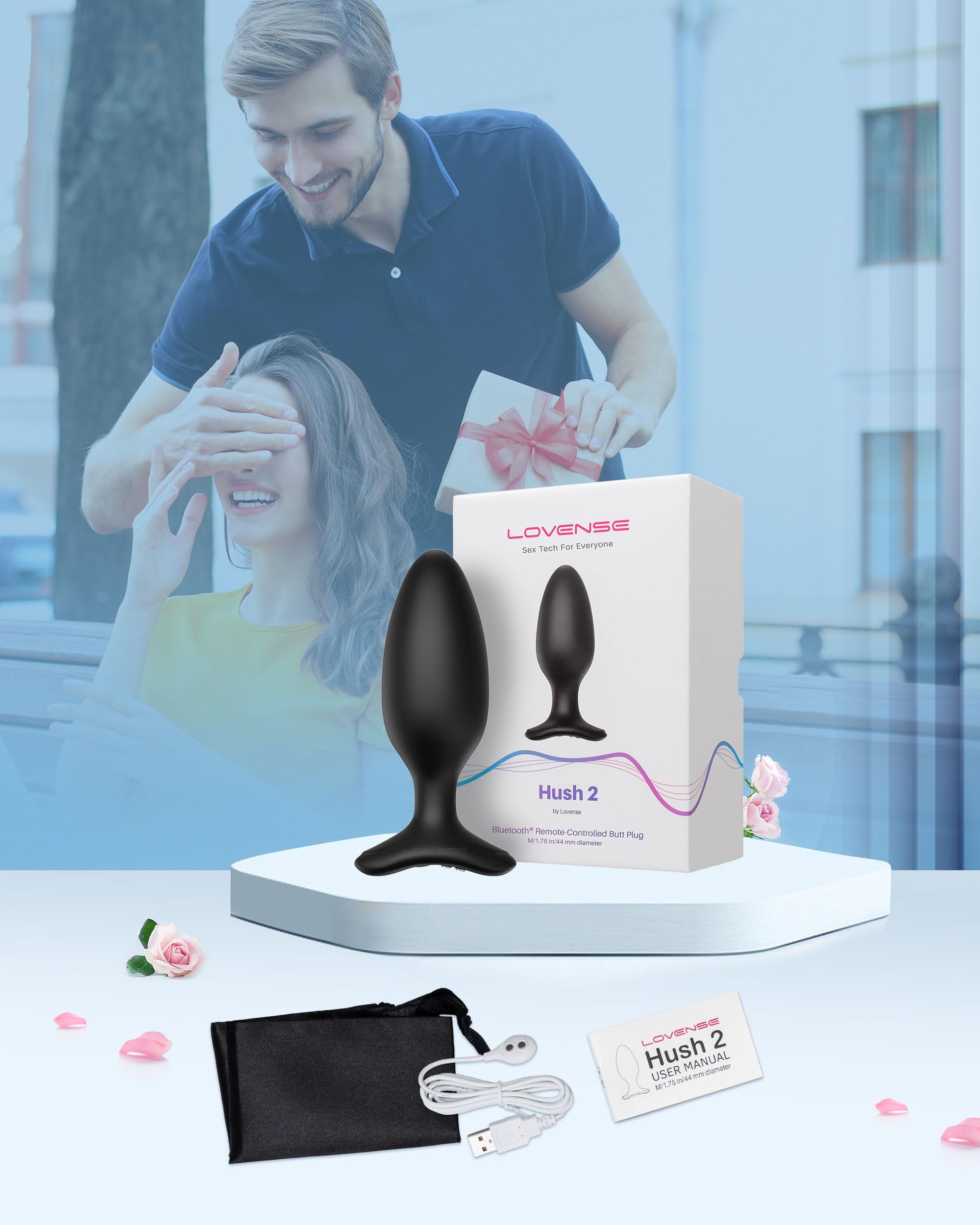 LOVENSE Edge 2 Prostate Massager Vibrator Male Sex Toy + LOVENSE Hush 2 1.75'' Vibrating Butt Plug Anal Sex Toys for Couples - Image 8