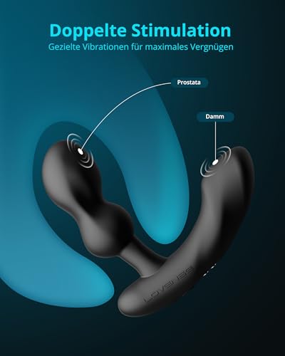LOVENSE Edge 2 Prostate Massager Vibrator Sex Toys for Men + LOVENSE Gemini Vibrating Nipple Clamps Adjustable Nipple Stimulator for Women Men Couple Play - Image 4