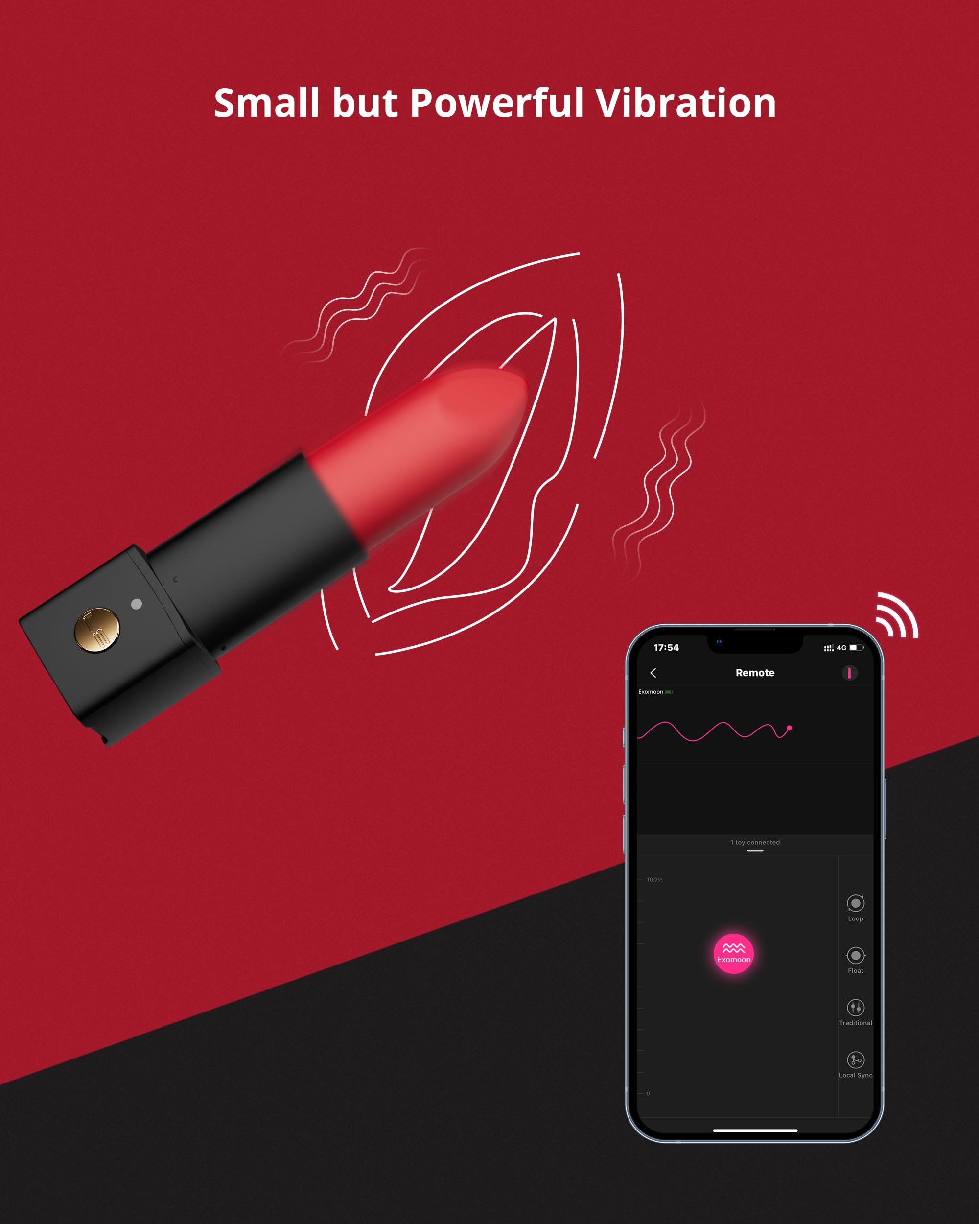 LOVENSE Exomoon Mini Bullet Vibrator Bluetooth Secret Lipstick Vibrator, Waterproof Nipple, Clitoris & G Spot Massager for Women, Small Portable Vibrating & Massaging Adult Sex Toys for Couples - Image 6