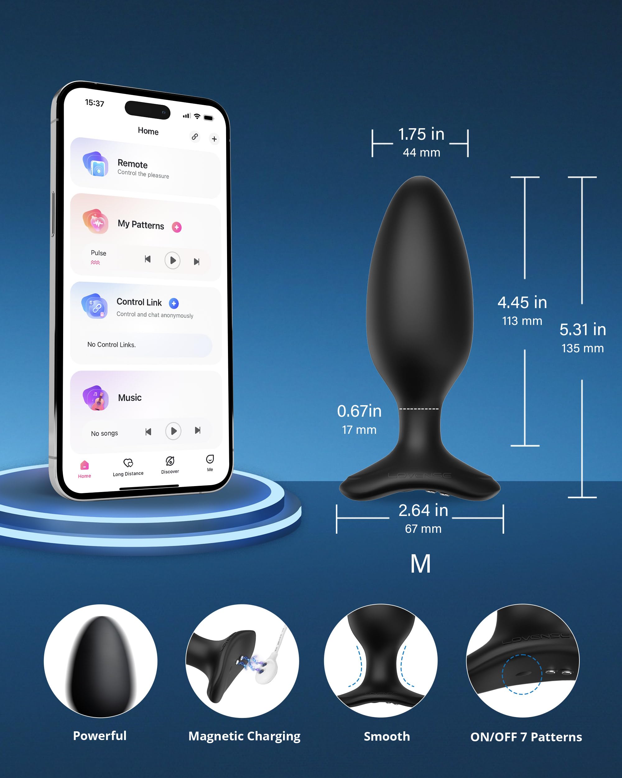LOVENSE Lush 4 Remote Control Wearable G-spot Egg Vibrator for Women + LOVENSE Hush 2 1.75in Butt Plug Anal Vibrator for Women, Couple - Image 8