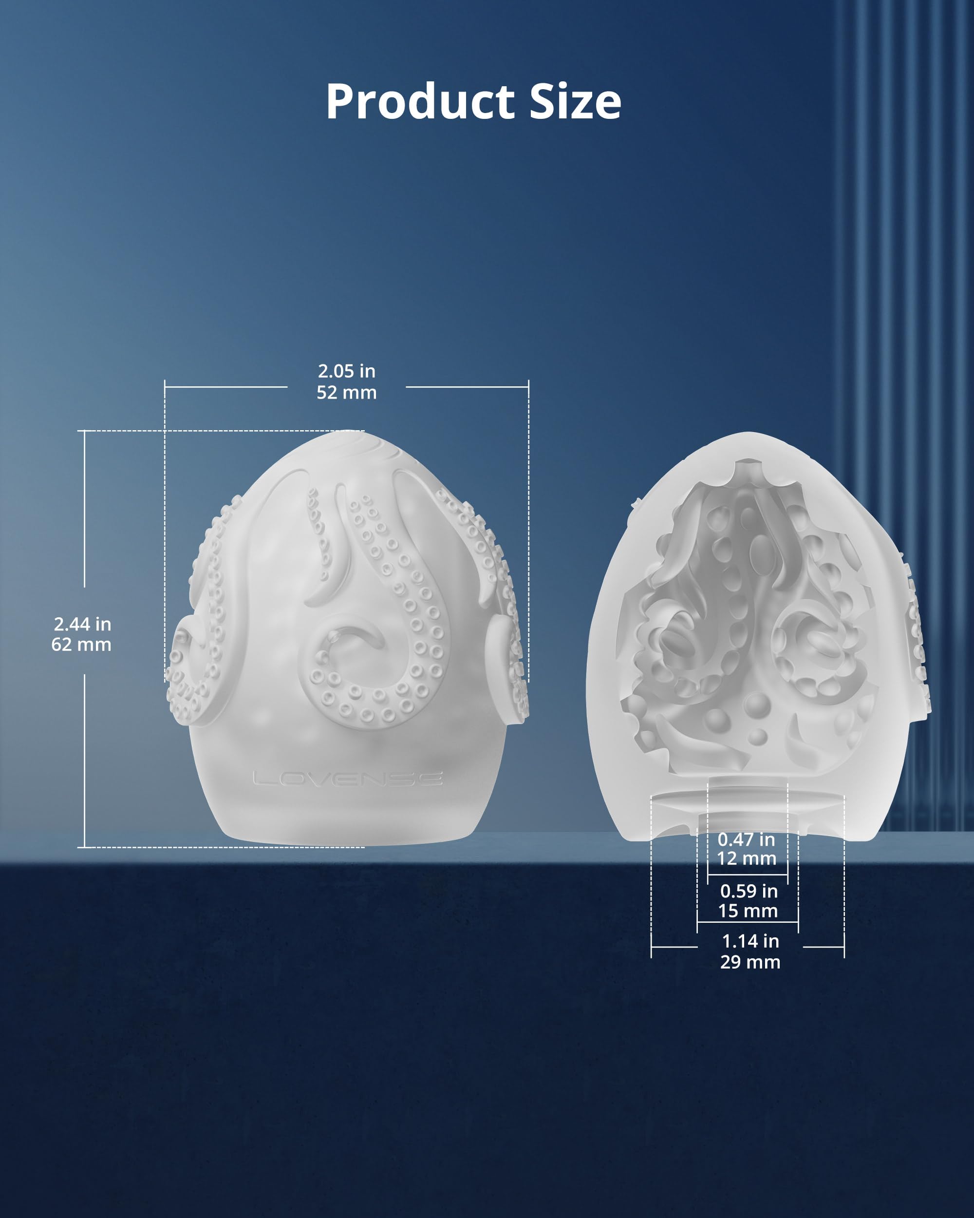 LOVENSE Kraken Male Masturbator Egg, Disposable Pocket Pussy Masturbators Sleeve, Portable Blowjob Adult Male Sex Toys for Men Masturbation,1 Count - Image 6