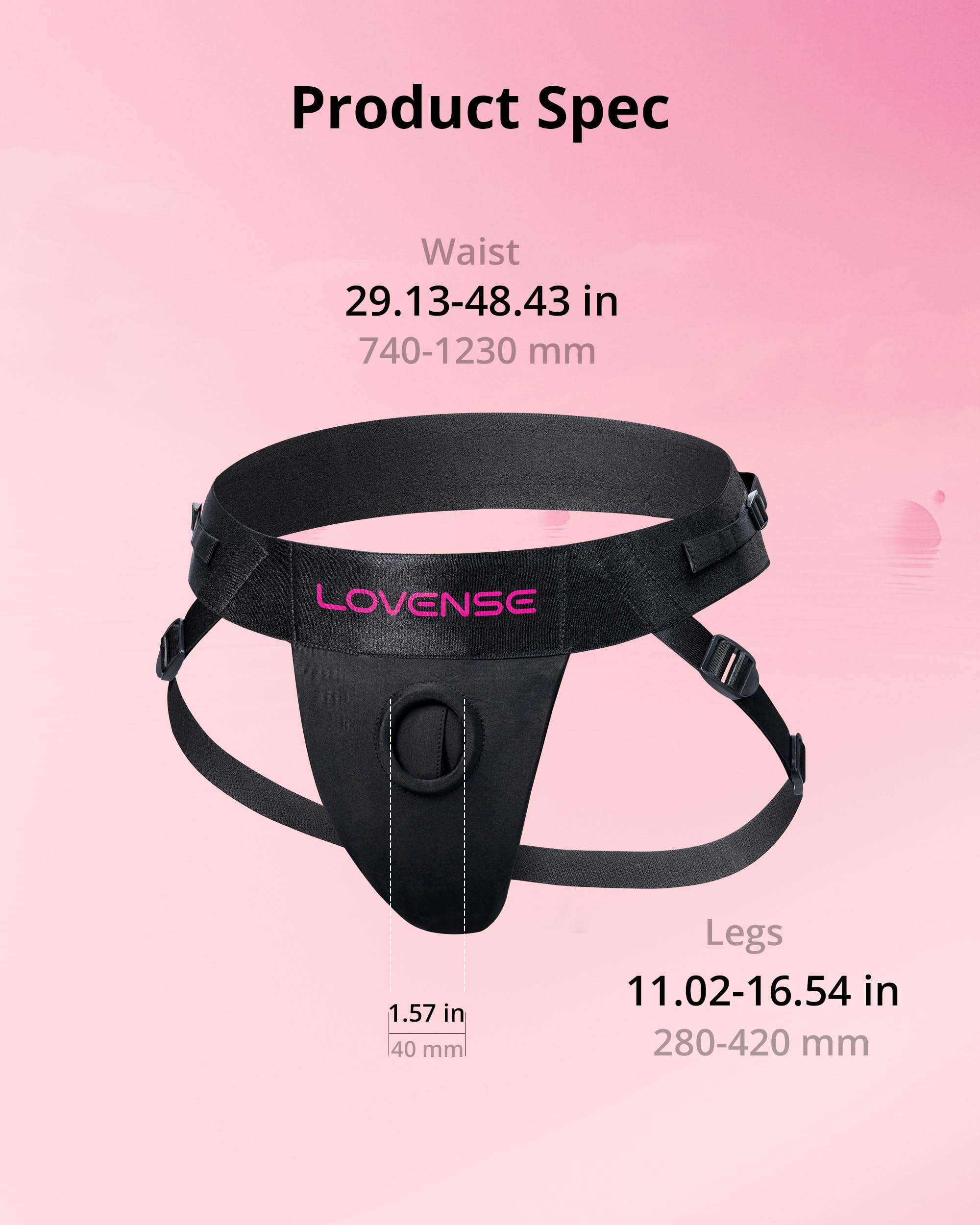 LOVENSE Harness for Lapis Strapless Strap-On Dildo, Adjustable Strap On Harness Wearable Panties Adult Sex Toy for Women Couples Pegging - Image 3