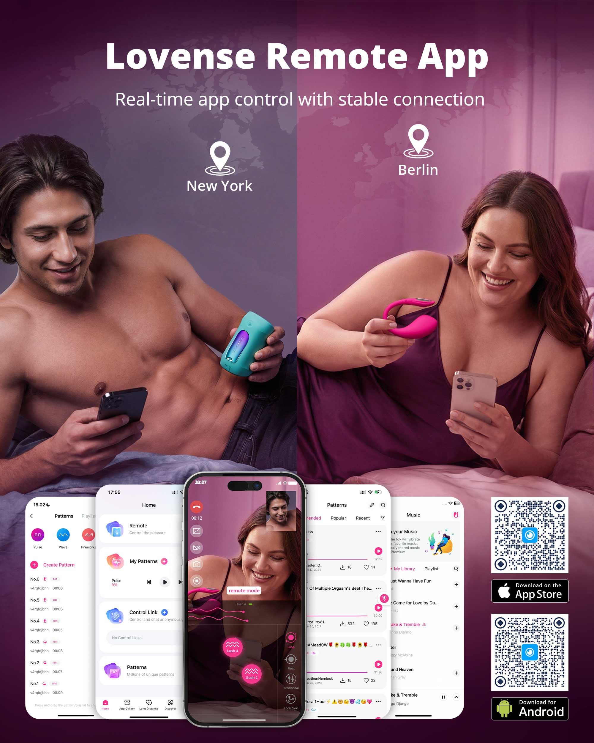 LOVENSE Lover Set - 2026 App Controlled Couples Kit, Waterproof Body-Safe Lush 4 Wearable Vibrator, Gush 2 Male Masturbator and Accessories, Long Distance Relationship Toys, Premium Couples Gift Set - Image 3