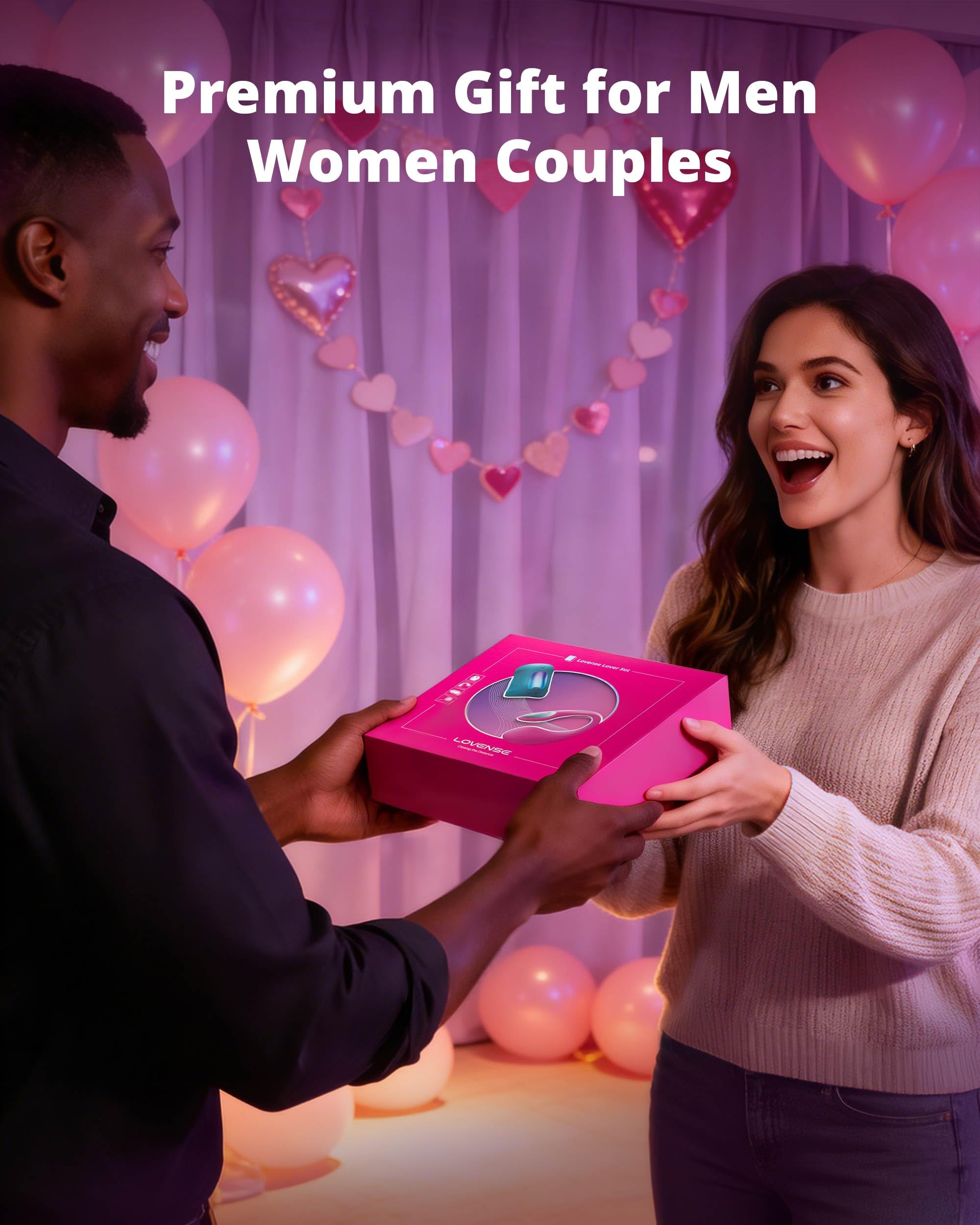 LOVENSE Lover Set - 2026 App Controlled Couples Kit, Waterproof Body-Safe Lush 4 Wearable Vibrator, Gush 2 Male Masturbator and Accessories, Long Distance Relationship Toys, Premium Couples Gift Set - Image 6