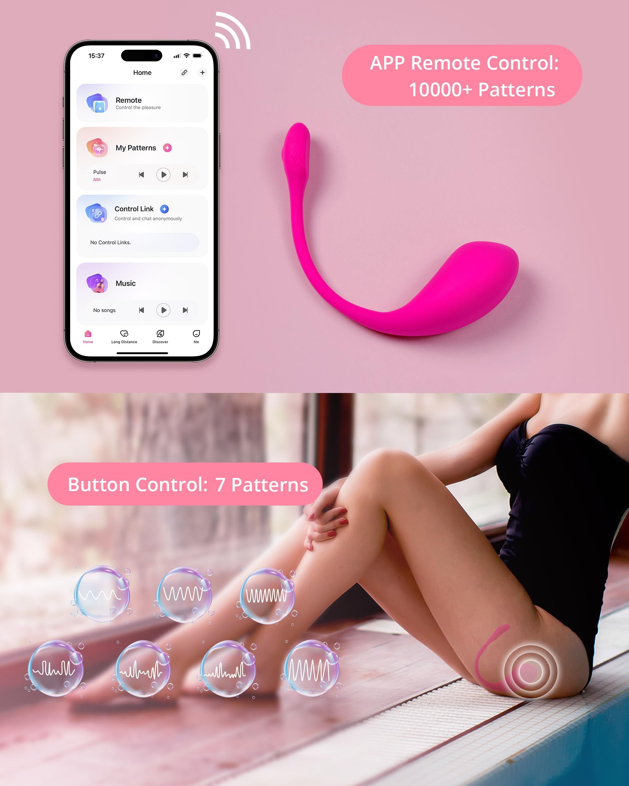 LOVENSE Lush 2 App Remote Controlled Vibrator, G Spot Couples Vibrator Bluetooth Adult Sex Toys & Games Vibrating Egg Powerful Vibrations for Women Couples Discreet Pleasure, Waterproof - Image 5