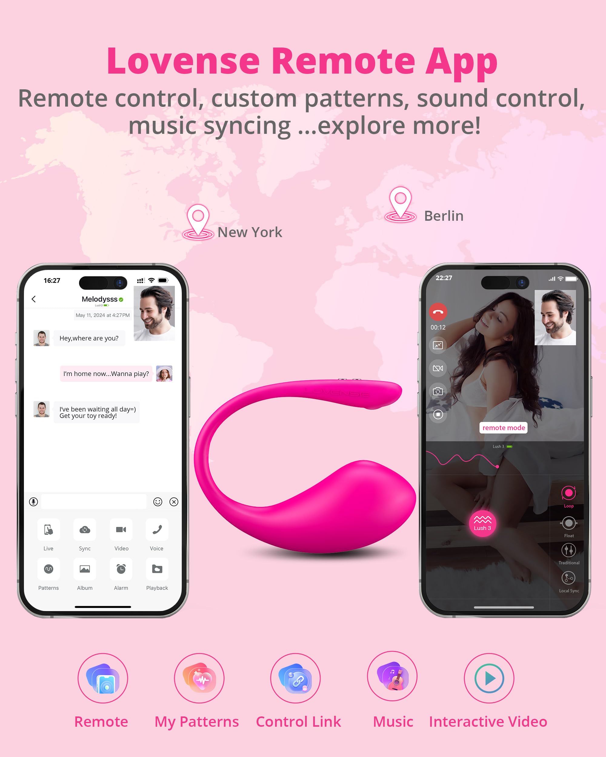 LOVENSE Lush 3 Remote Bullet Vibrator Womens Sex Toys, Wearable G Spot Vibrator with Remote Adult Sex Toys for Female Couples, Bluetooth Long Distance Vibrating Dildo with Unlimited Vibration Modes - Image 3