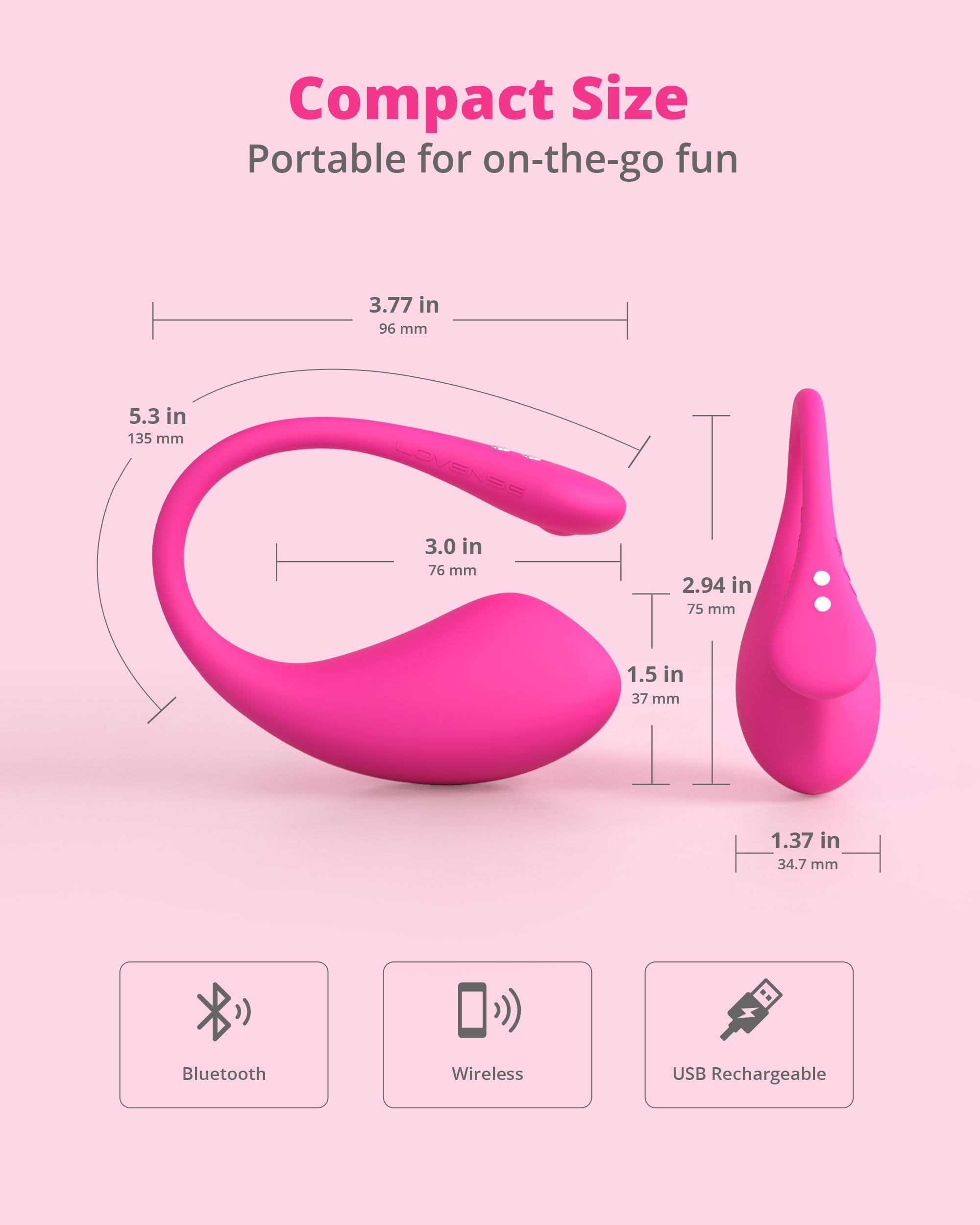 LOVENSE Lush 3 Remote Bullet Vibrator Womens Sex Toys, Wearable G Spot Vibrator with Remote Adult Sex Toys for Female Couples, Bluetooth Long Distance Vibrating Dildo with Unlimited Vibration Modes - Image 6