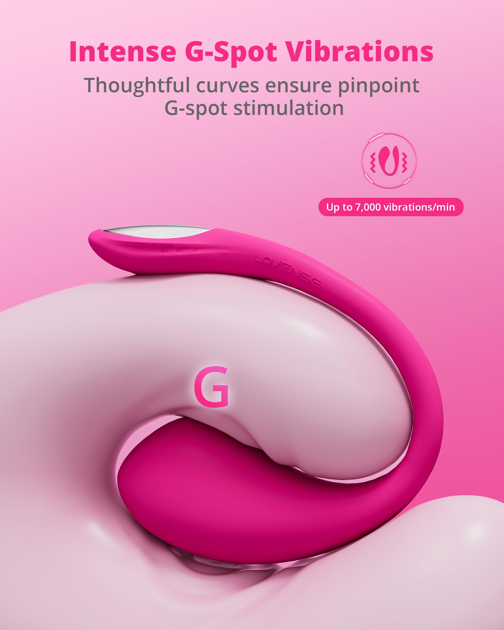 LOVENSE Lush 4 G spot Vibrator Couples Sex Toys, Powerful Wearable Egg Vibrators APP Remote Control Long Distance Adult Sex Toys & Games with LED Light, IPX7 Waterproof, Discreet, Rose - Image 6