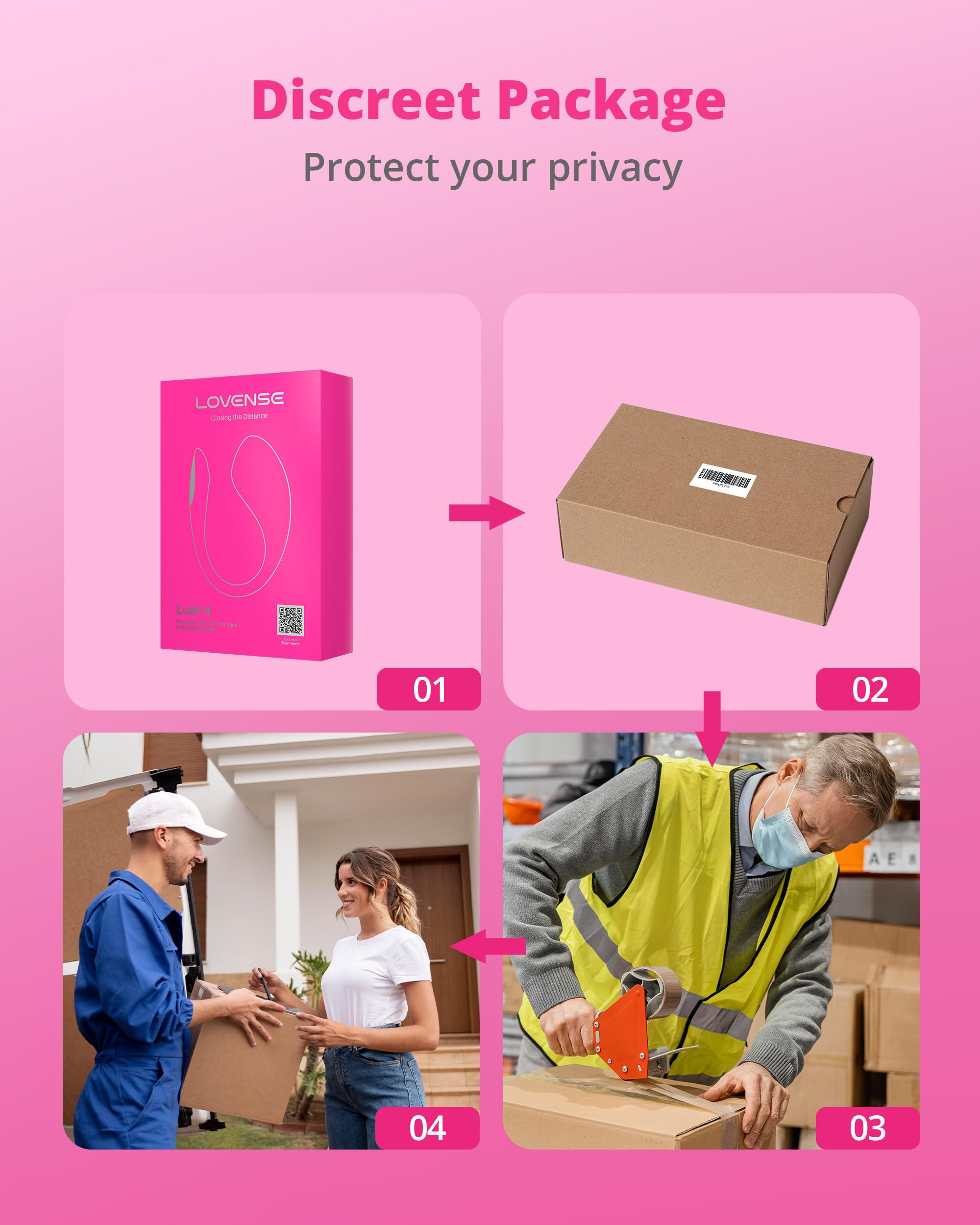 LOVENSE Lush 4 G spot Vibrator Couples Sex Toys, Powerful Wearable Egg Vibrators APP Remote Control Long Distance Adult Sex Toys & Games with LED Light, IPX7 Waterproof, Discreet, Rose - Image 8