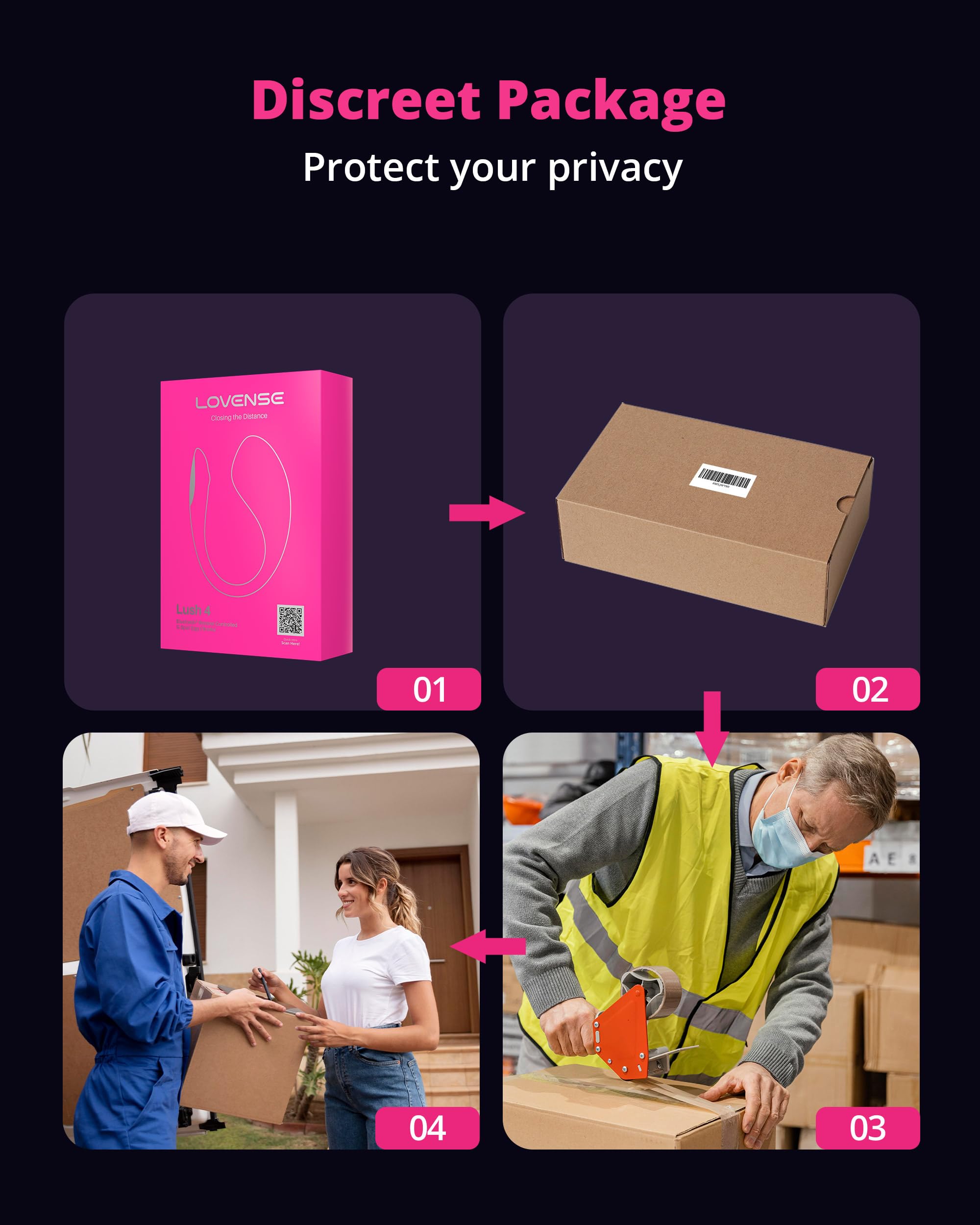 LOVENSE Lush 4 Wearable G-spot Egg Vibrator+Ferri Wearable Magnetic Panty Vibrator+Gemini Vibrating Nipple Clamps for Women Couple Play - Image 9