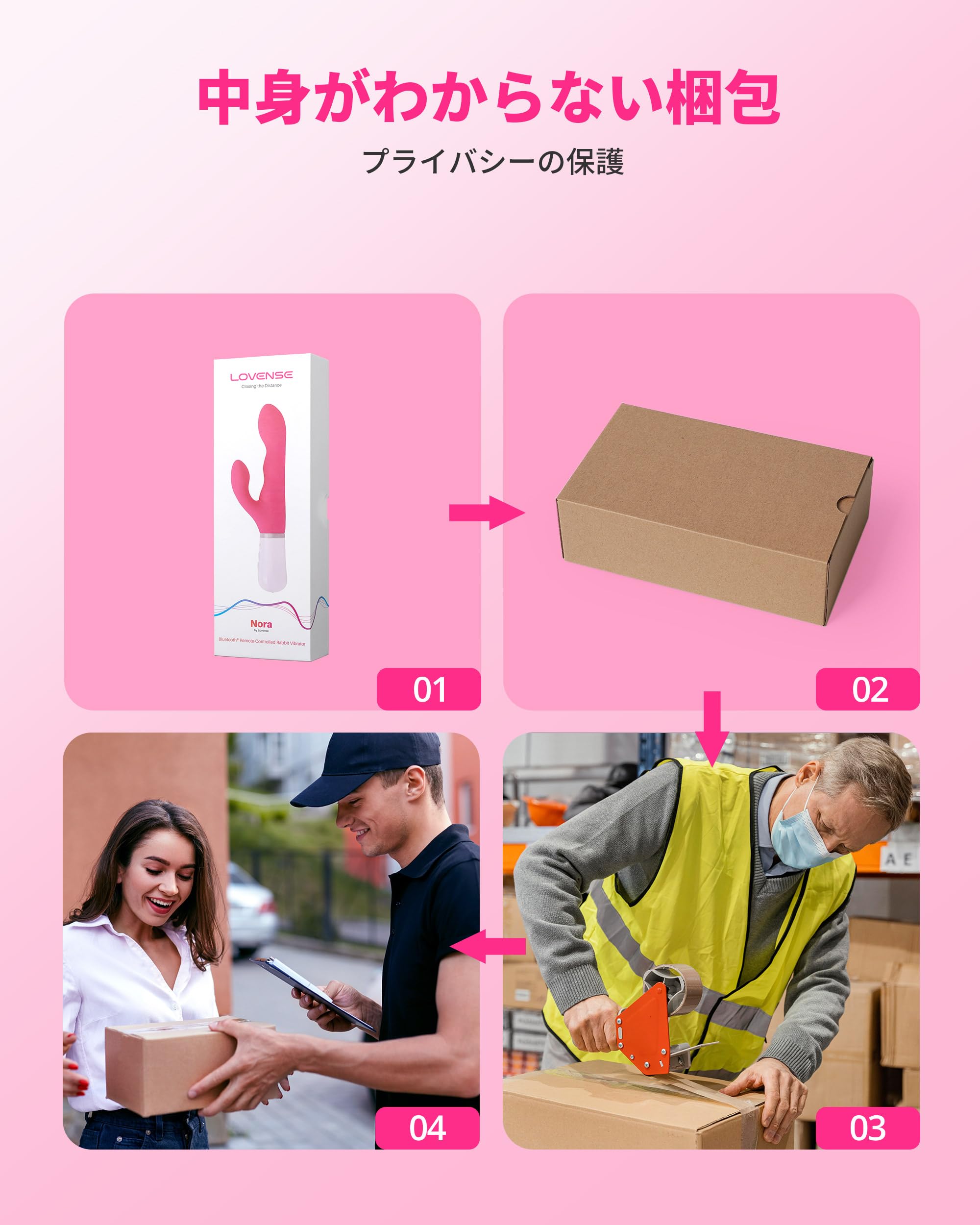 LOVENSE Lush 4 Wearable G-spot Vibrator Adult Sex Toys & Games with LED Light + LOVENSE Nora Rabbit Vibrator with Dual Motor Clitoral Stimulator Dildo Massager for Couple Play - Image 4