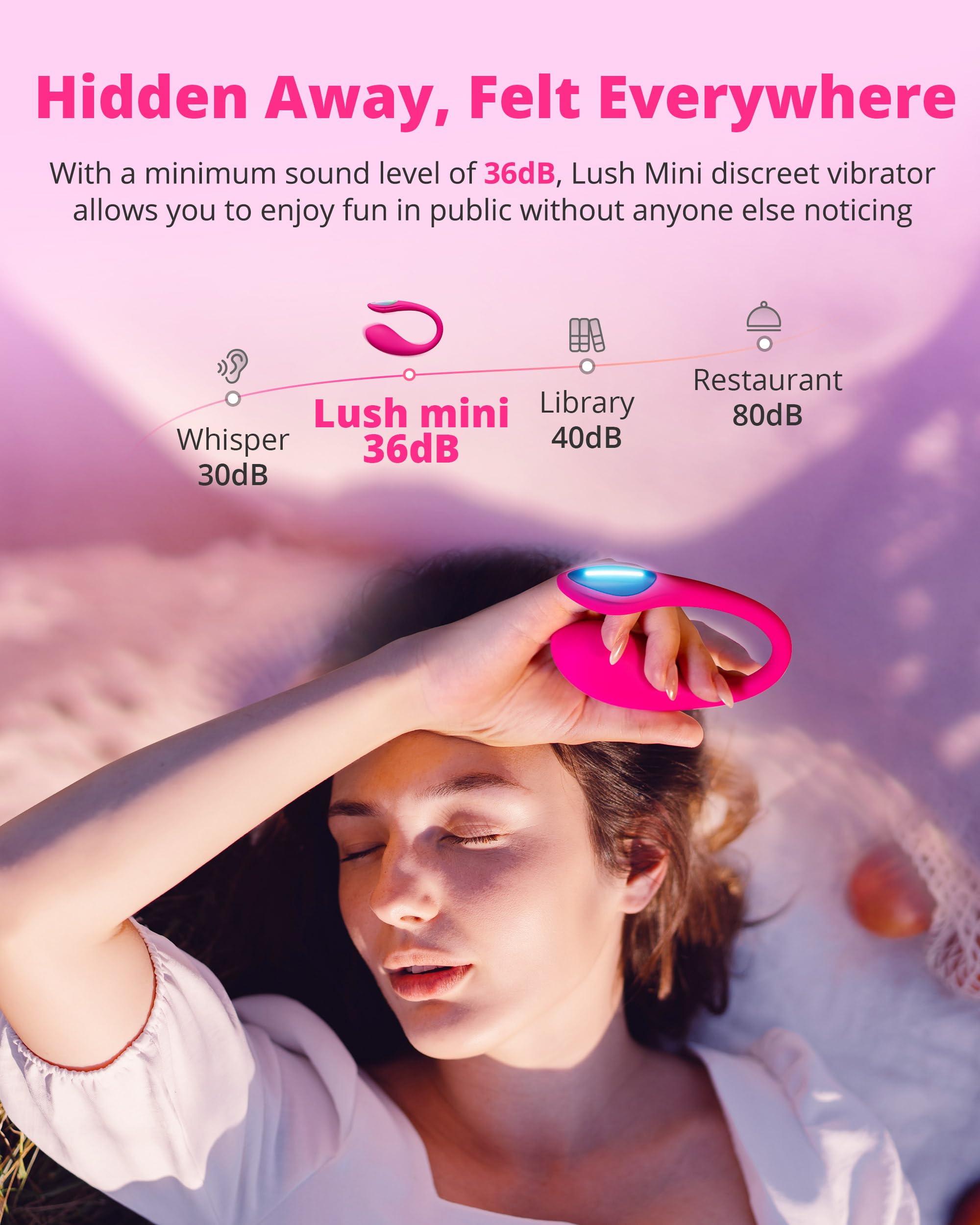 LOVENSE Lush Mini Discreet G Spot Vibrator, Mini Powerful Remote Control Couples Sex Toys for Her 10,000+ Vibrations Modes Wearable Egg Vibrators for Beginner Waterproof Quiet Portable for Travel - Image 3