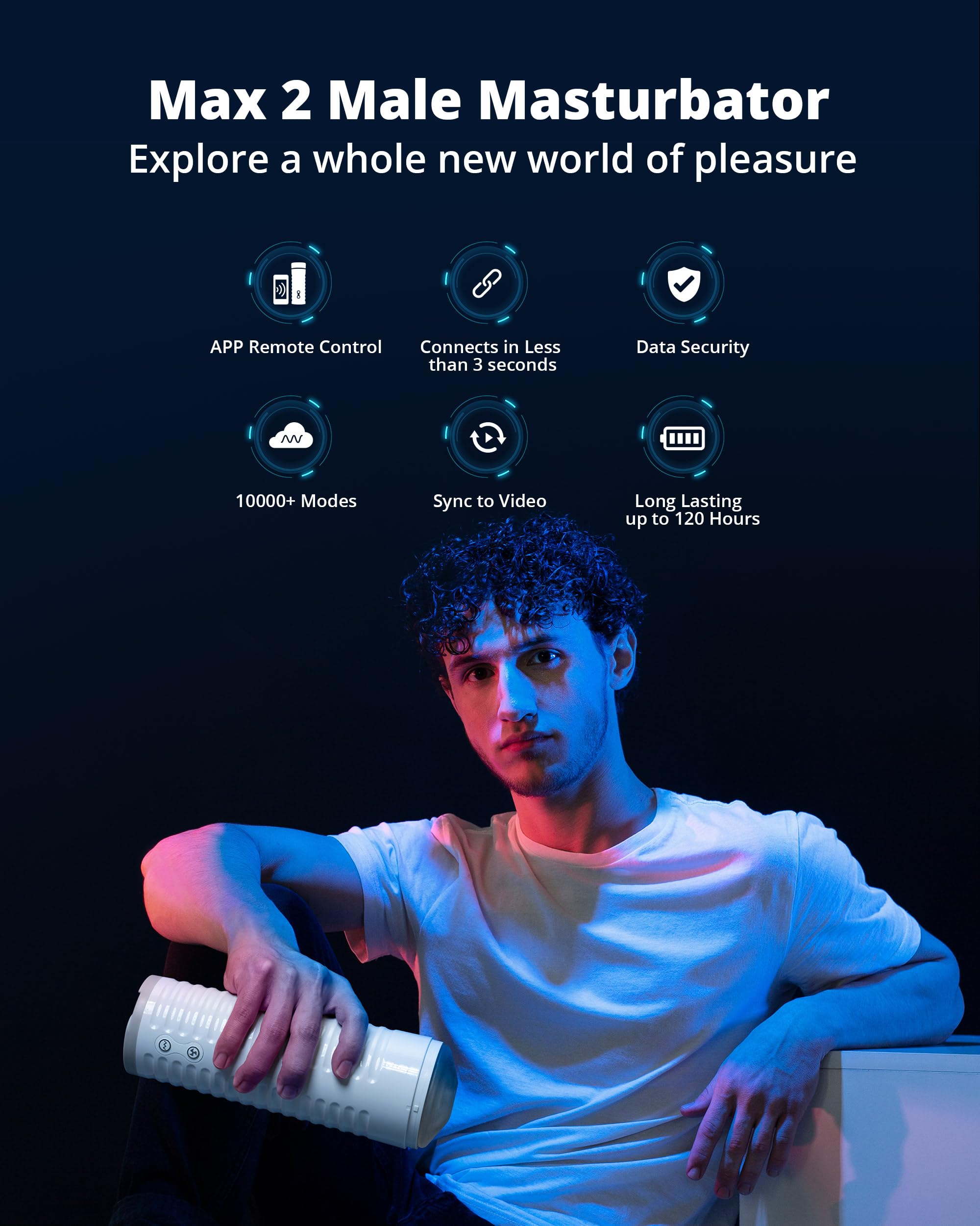 LOVENSE Edge 2 Prostate Massager Male Sex Toy+ LOVENSE Max 2 Male Masturbator Cup Sex Toys Remote Control Prostate Perineum Anal Vibrator Toys for Men's Pleasure - Image 6