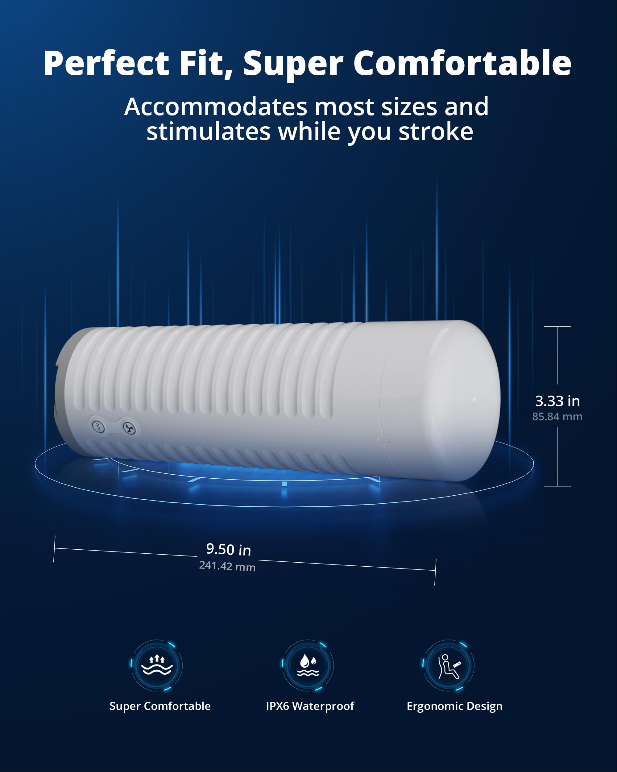 LOVENSE Max 2 Male Masturbator Sex Toys, Automatic Vibration Sex Machine Pocket Pussy with 360 Degree Contractions, Male Stroker Sucking Toys, 3D Realistic Pussy Pocket for Men's Oral Sex Toy - Image 7