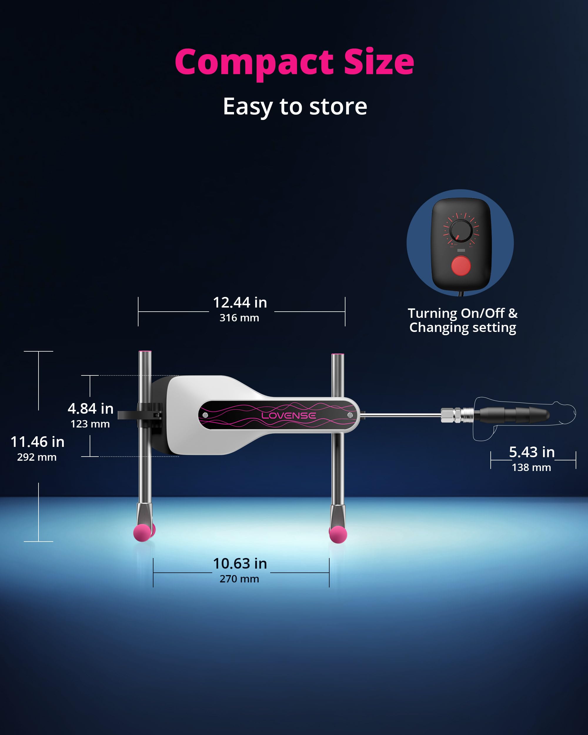 LOVENSE Mini Sex Machine, Sex Toys - Machines & Devices with Remote Control, Thrusting Machine for Women for G Spot Anal Stimulation, Adult Toys with Dildo Discreet Packaging - Image 6