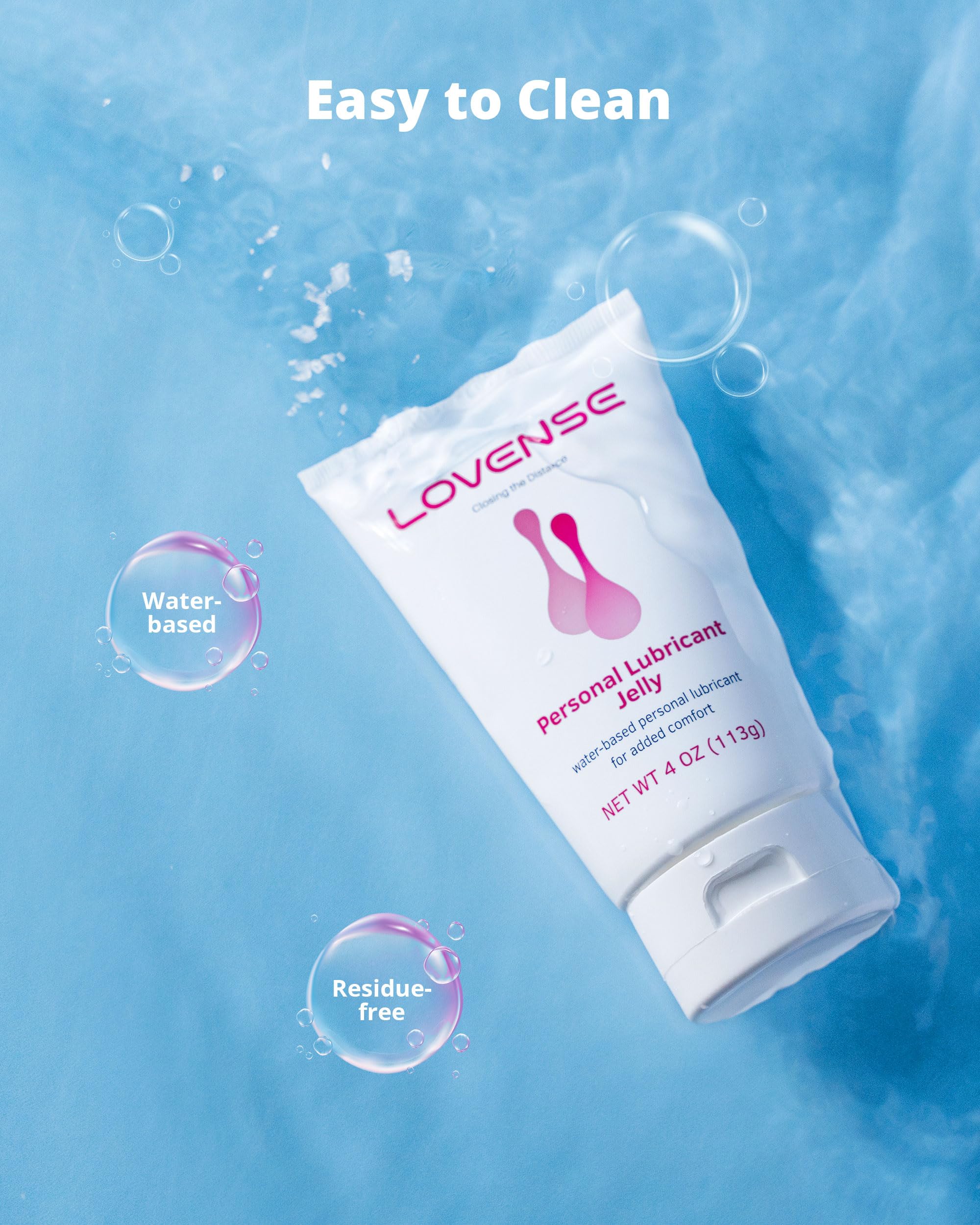 LOVENSE Personal Lubricant Jelly, Privacy Water-Based Lube Long Lasting Lubrication for Men, Women and Couples 4 Oz (Pack of 1) - Image 4