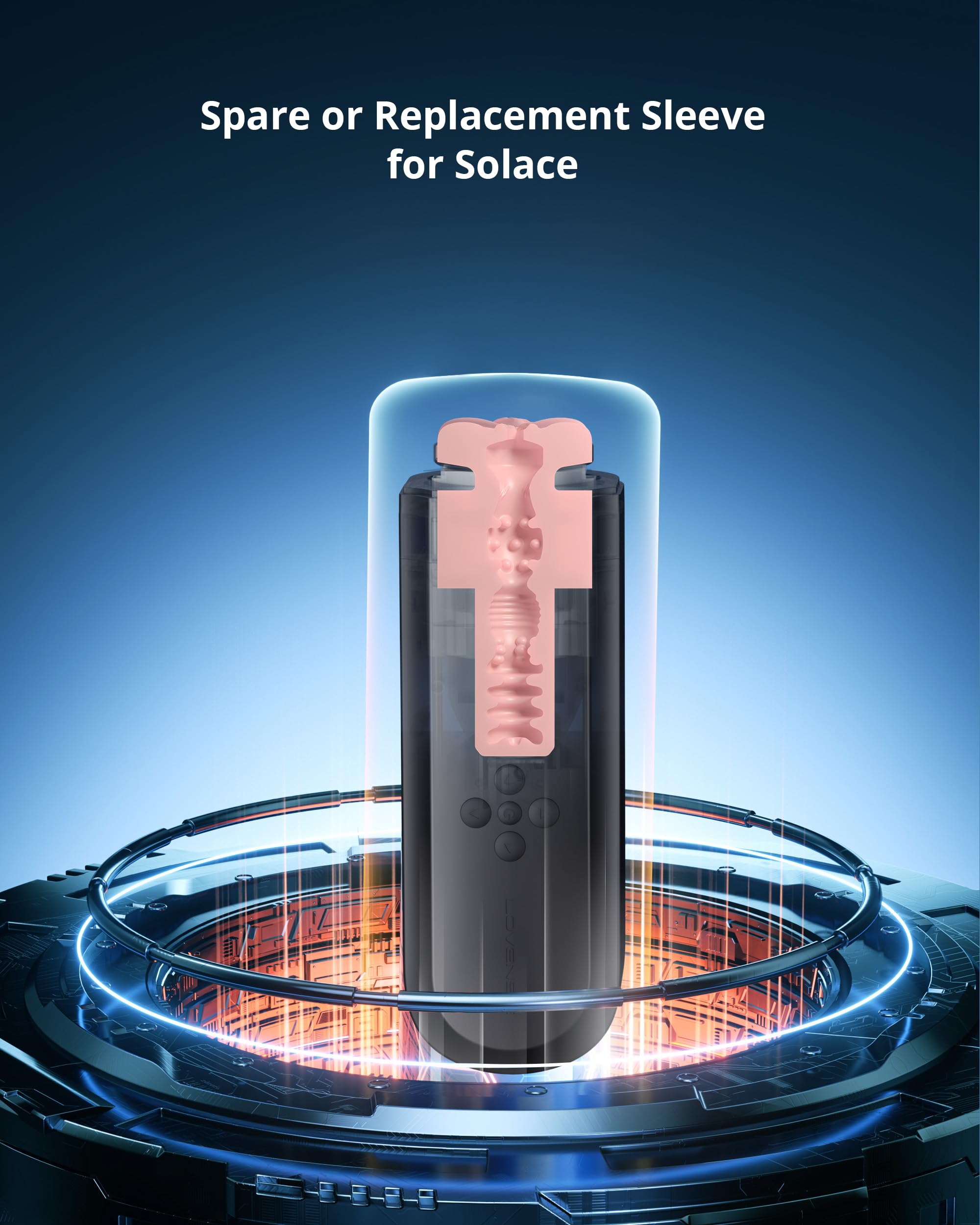 LOVENSE Solace Male Masturbator Accessories, Pocket Pussy Electric Masturbator Cup Accessories, Natural Color - Image 4