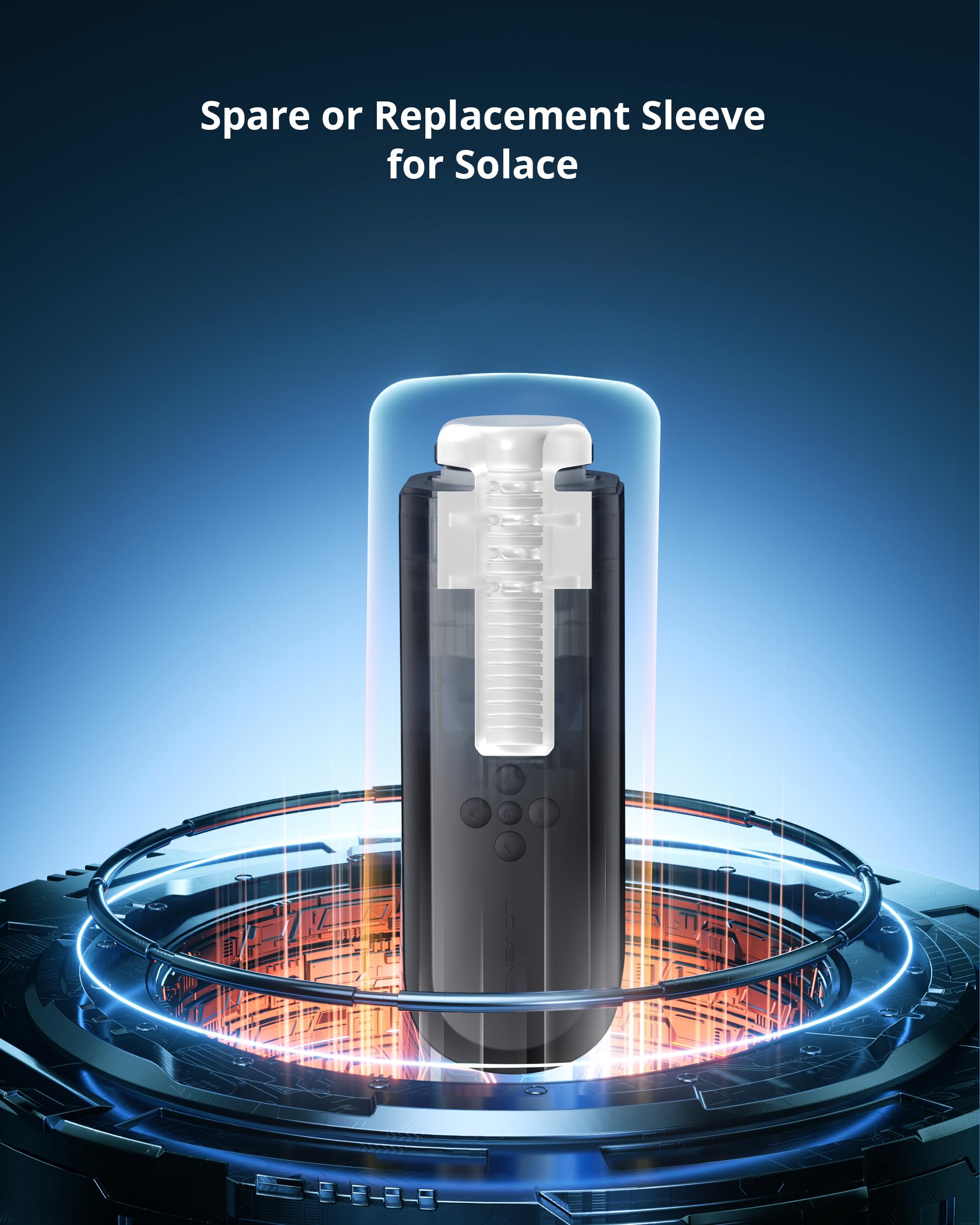 LOVENSE Solace Male Masturbator Accessories Sleeve, Electric Masturbator Cup Accessories Pocket Pussy, Neutral - Image 4