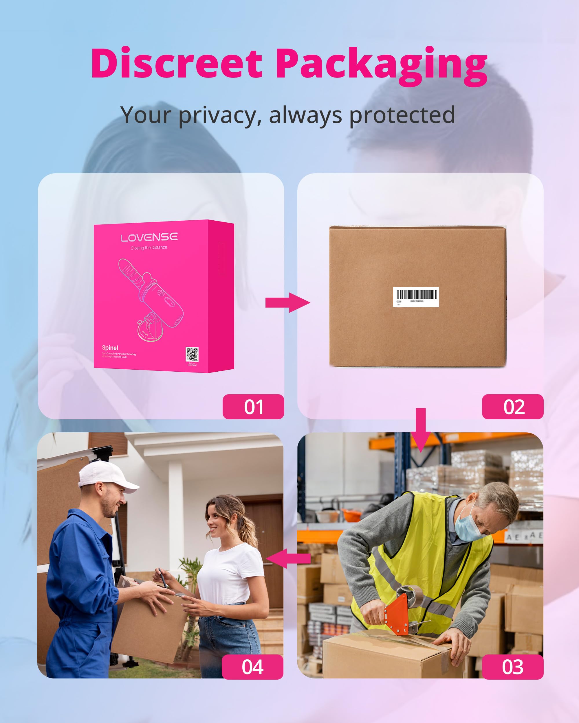 LOVENSE Spinel Thrusting Dildo, Vibrating&Heating Dildo Machine App Remote Control Couples Sex Toy High-Speed G-Spot&Clit Vibrator Dual Stimulation Adjustable Suction Cup for Hands-Free Pleasure - Image 8