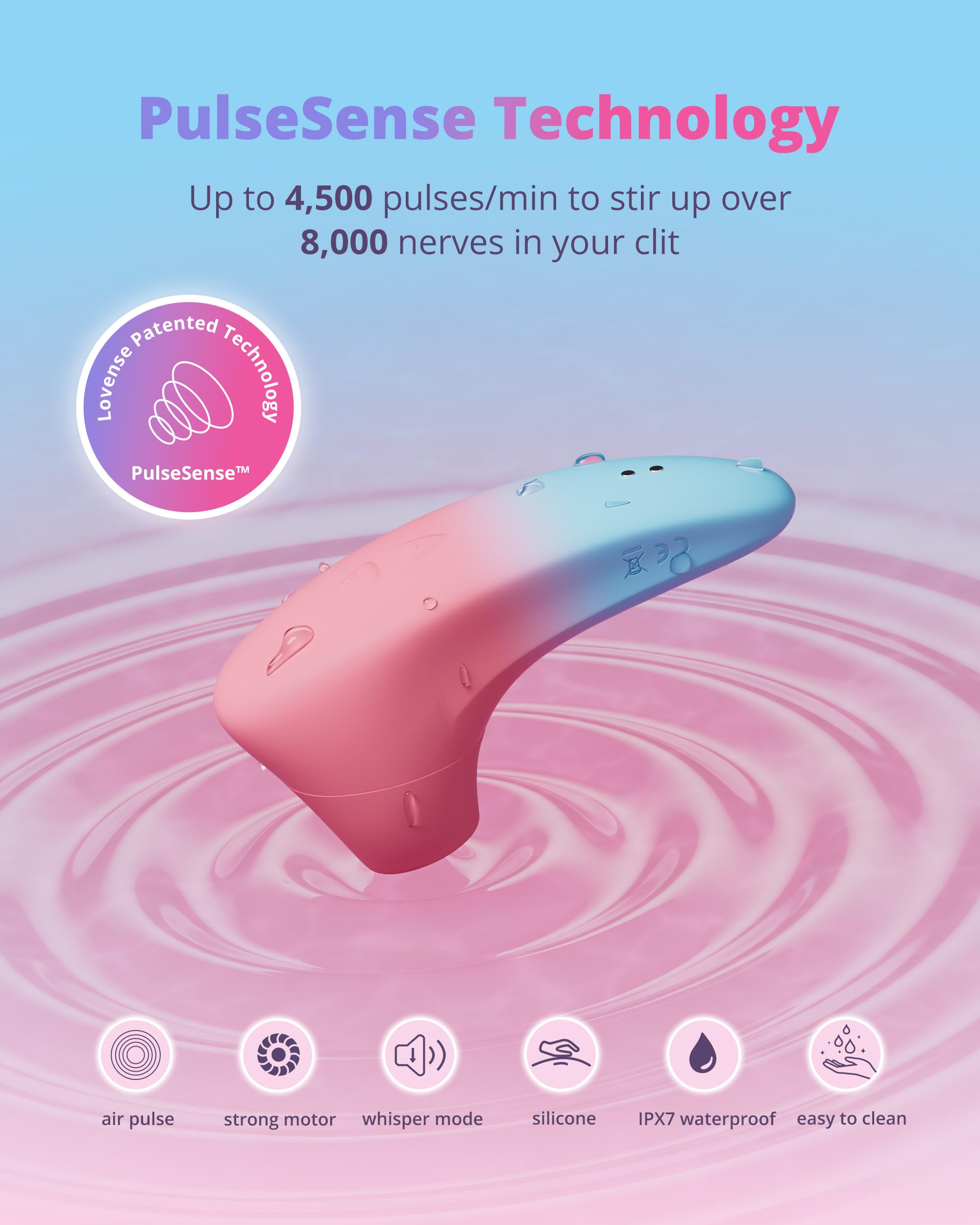 LOVENSE Tenera 2 PulseSense Sucking Vibrator, App-Controlled Clitoral Suction Stimulator Clitoris Nipples Vibrating Adult Sex Toys Games for Women Couples Pleasure - Image 3