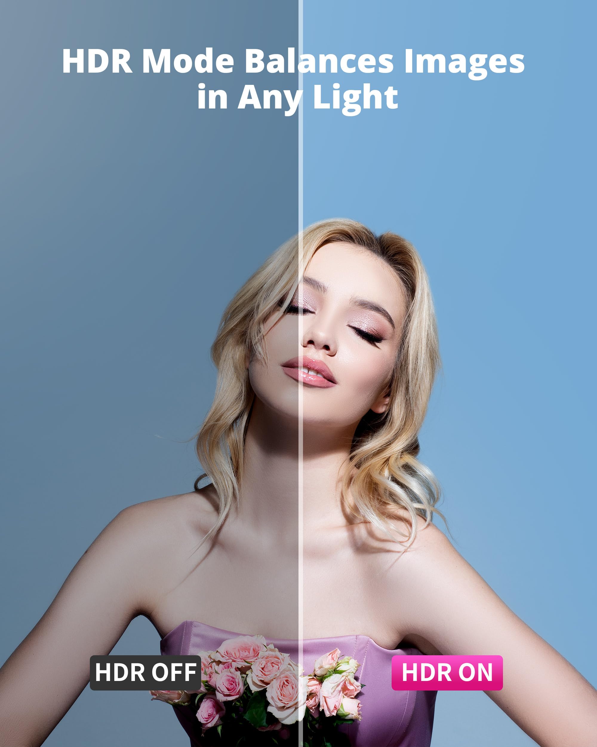 LOVENSE Webcam 2 4k for PC, Live Streaming Camera 1/2" Sensor True Focus Al Noise Canceling, Hand Gesture Control, Mobile Control, Auto Framing, Customizable Audio Modes, Microphones, Privacy Control - Image 3